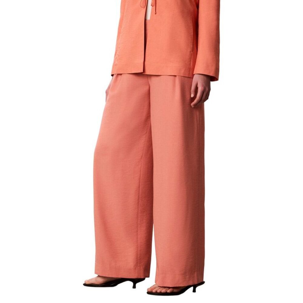 Calvin Klein Womens  Textured Soft Tailored Pant